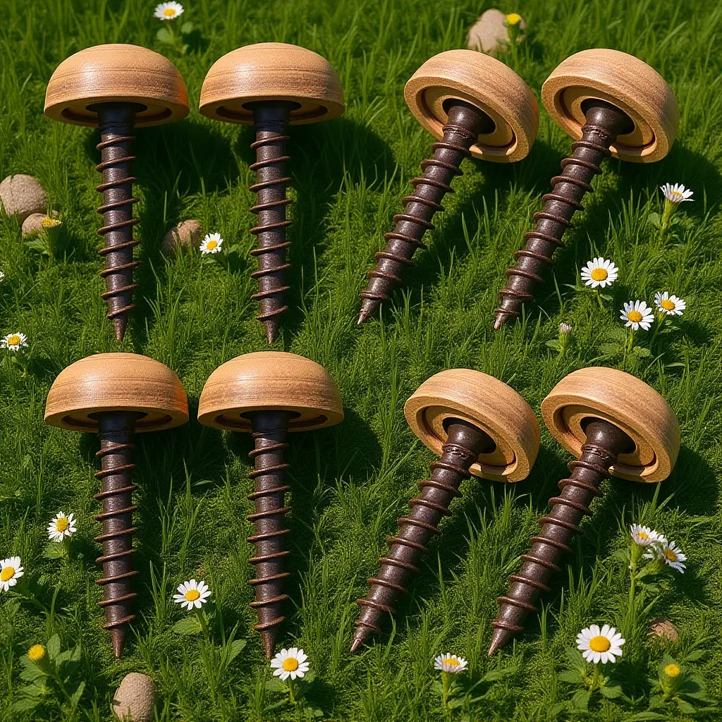 8Pcs Brass Decorative Cap Screws Kit for Home Decor Furniture Upholstery Mirror Wall Mounting Resistant Screw Covers