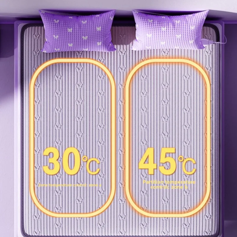 Cotton Dual Control Blanket,Family Use Thermostat Mat,Washable Fold-resistant Pad,Safe Fast Heating Warm Warmer