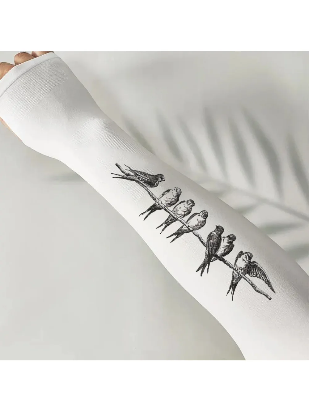 

2026 new summer fashion sleeves with bird print, simple and trendy outdoor sleeves, multifunctional armrests with holes Y2K
