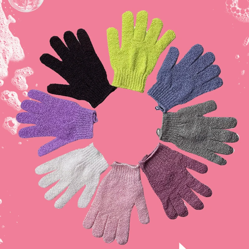 Five Finger Shower Gloves Shower Exfoliating Mitt Glove Bathing Body Scrub Exfoliating Gloves Shower Scrubbing Exfoliator Towels