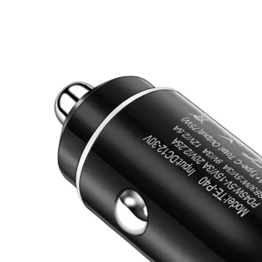 Daily Commuting PD 45W Charger PD 45W Type-C 2-port Output 45W Total Power Simultaneous Charging For 12-30V Vehicles