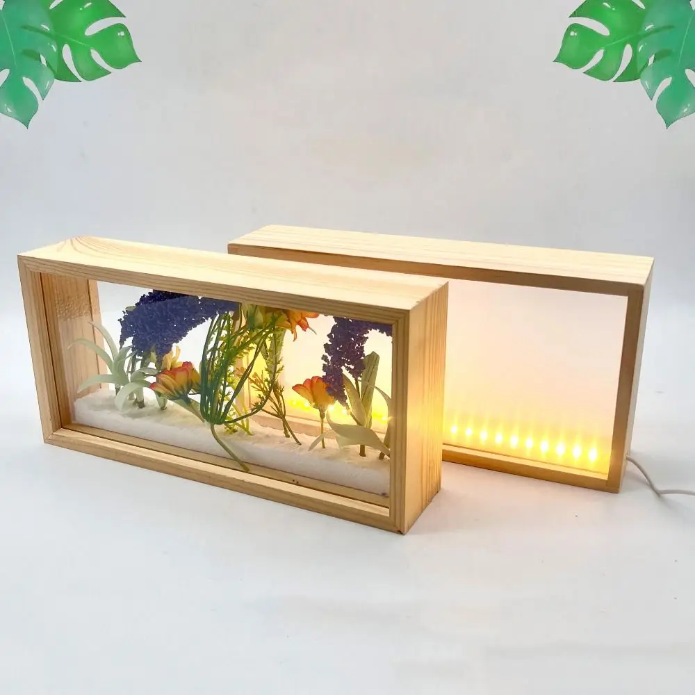 

Crafts Creative Shadow Box Frame Rectangle Empty Figures Display Case Handmade Transparent 3D Picture Frame Office Decoration