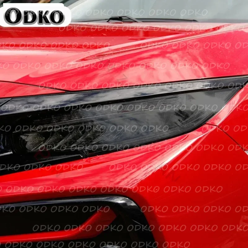

Для Honda Civic 10-го поколения 2016-2021Защитная пленка для фар автомобиля, передний светильник, прозрачный дымчатый черный защитный ТПУ