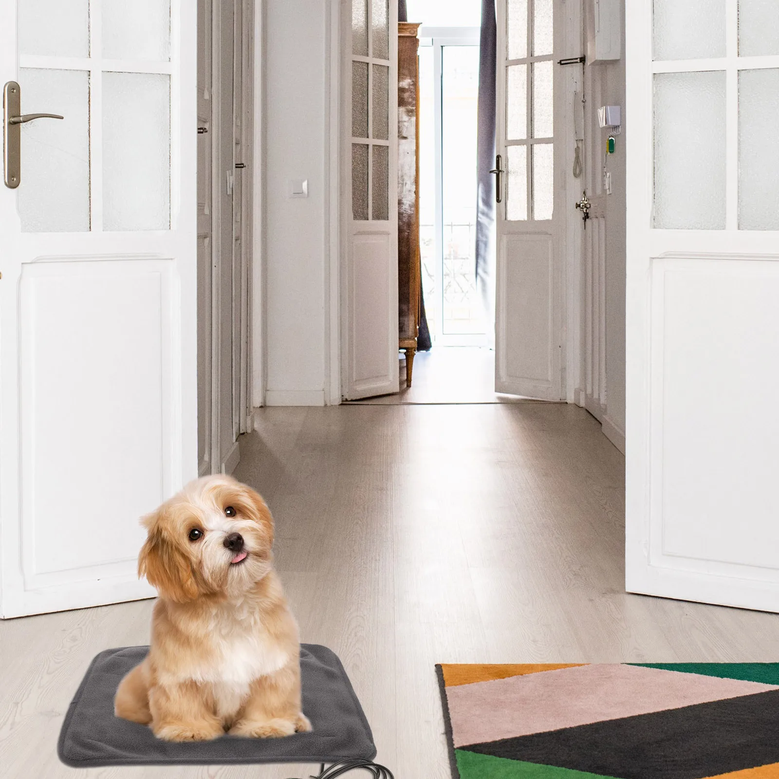 

Pet Self Warming Pad No Electricity Needed Machine Washable For Dogs Cats Small Pets Indoor Heating Mat Cold Weather