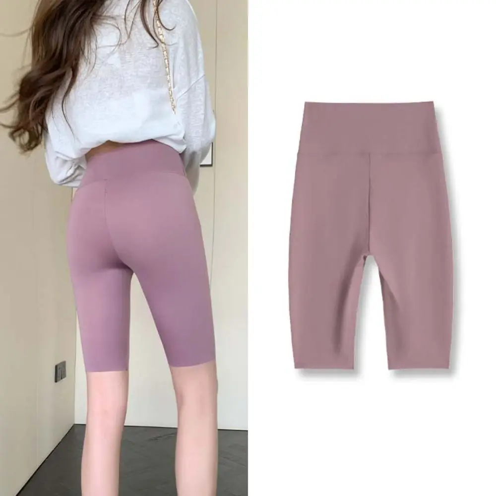 

Fitness Thin Shark Capri Pants No Trace Peach Hip Seamless Yoga Leggings High-waisted Tightening Shaping Tights Women Women