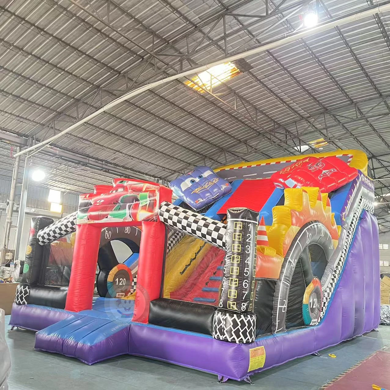 Racing Car Theme Inflatable Slide Play Commercial Bouncing Slide Inflatable Outdoor