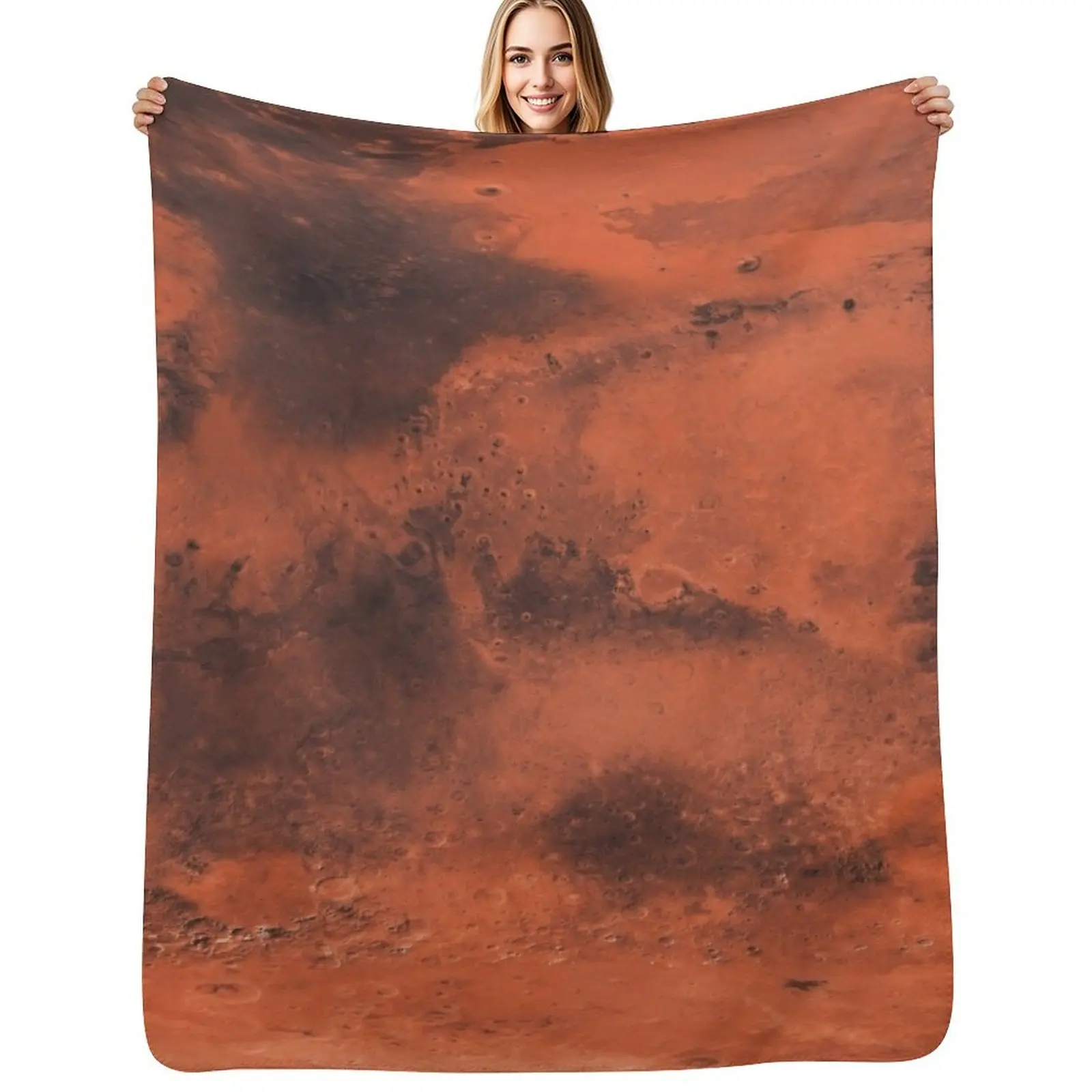 Map of Planet Mars -8K Throw Blanket warm winter Plaid Blankets Sofas Of Decoration Beach Summer Beddings funny gift Blankets