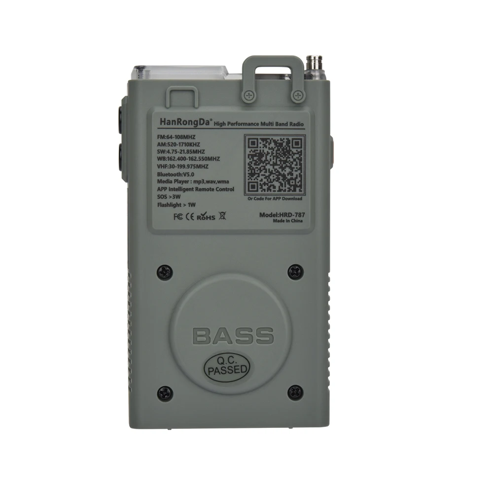 HRD-787 AM/FM/SW/WB كامل الفرقة راديو دعم الهاتف المحمول APP التحكم عن بعد بلوتوث صغير TF بطاقة لاعب التطبيق راديو عن بعد