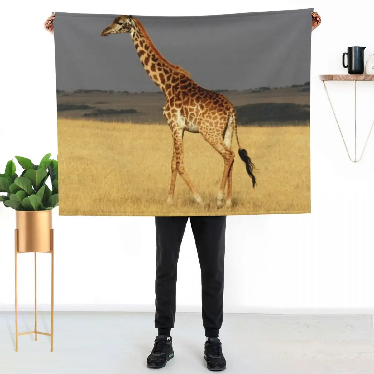 Giraffe full body Africa African Animals Throw Blanket Luxury Thicken Thermal anime Decoratives Luxury Stuffeds Blankets