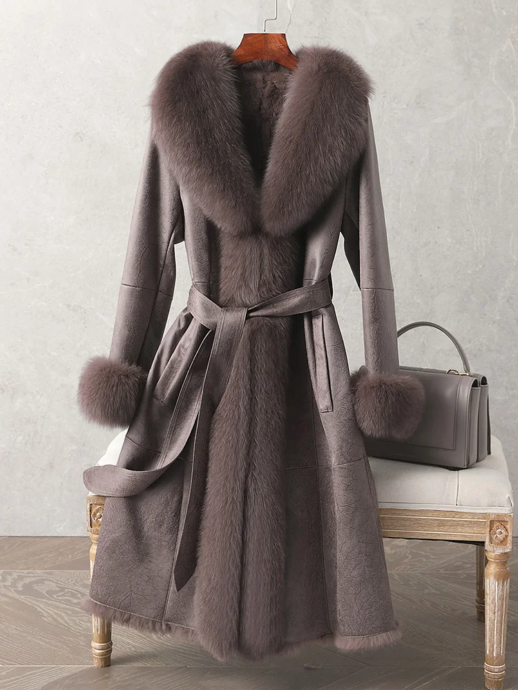 

Waistband Slim High-end Atmosphere Queen 2023 New rabbit hair coat Winter Temperament Luxury Ladies Rich Luxury Coat