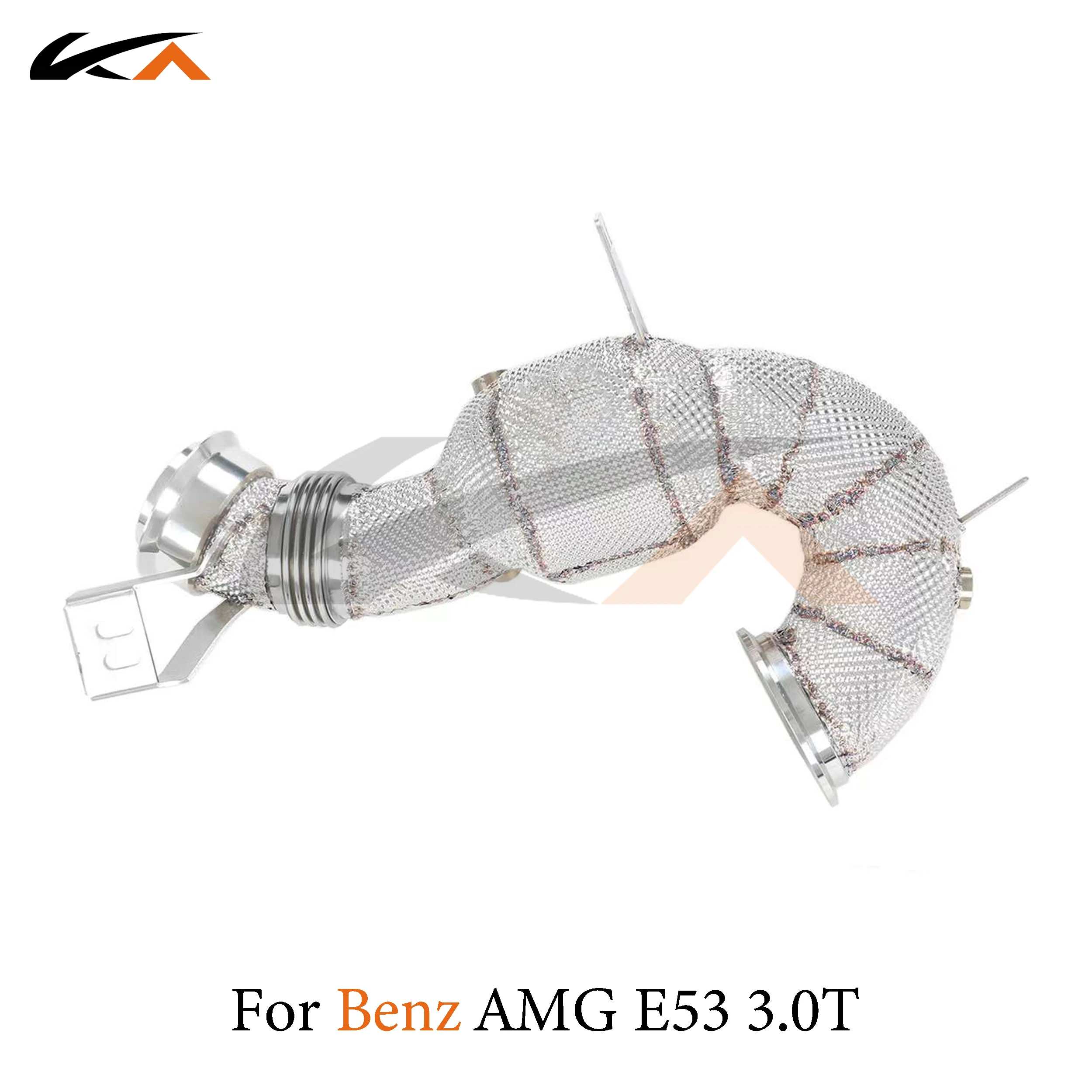 KA Tuning exhaust system header stainless downpipe for Mercedes-Benz AMG E53 M256 3.0T axle pipe catalysis heat shield