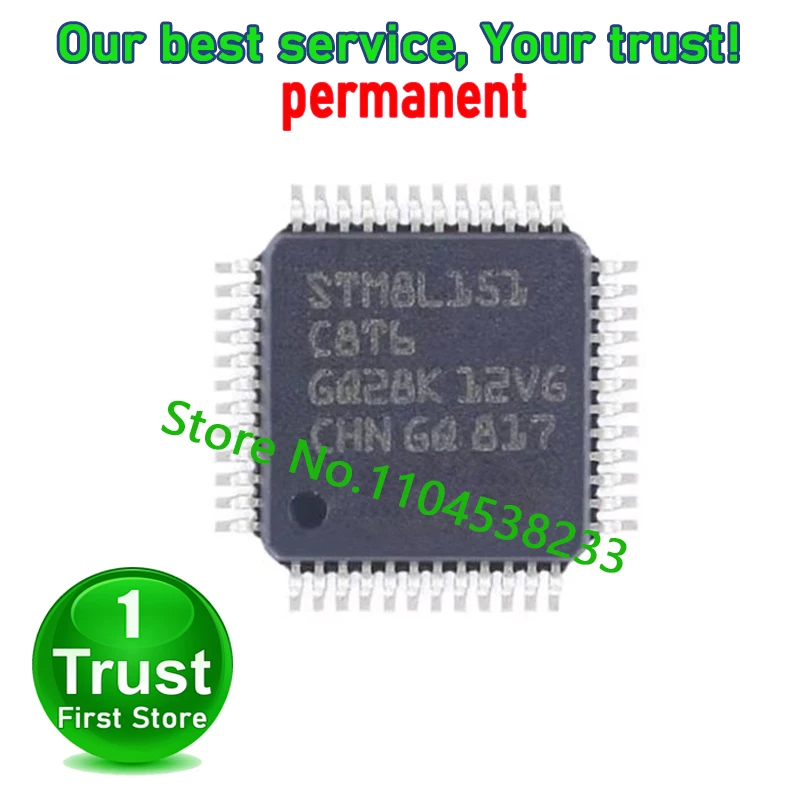 STM8L151G6U6 G4U6 10PCS/LOT  STM8L151G6U6TR 8L151G STM8L151C8U6 QFN   Trust First   in stock