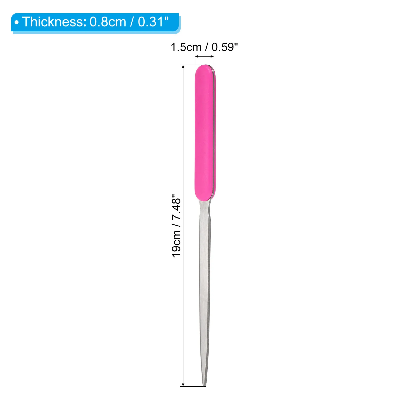 2Pcs Letter Opener Stainless Steel Envelope Lightweight Handle Mail Opener for Box Open Black/Pink