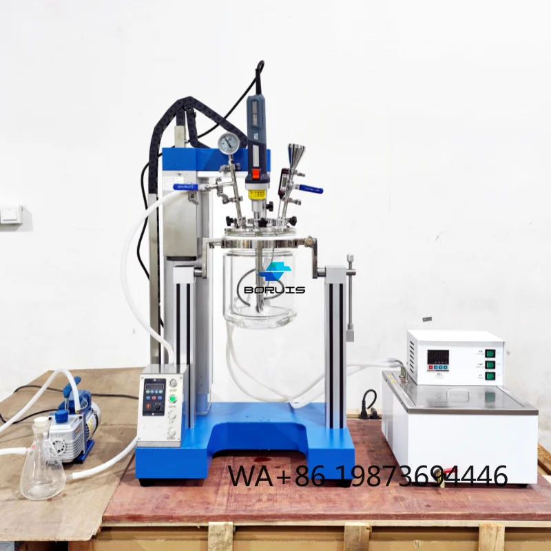 Small Scale Vacuum Emulsifying Mixer Professional Laboratory Reactor for Cosmetic Mixing Processing Work