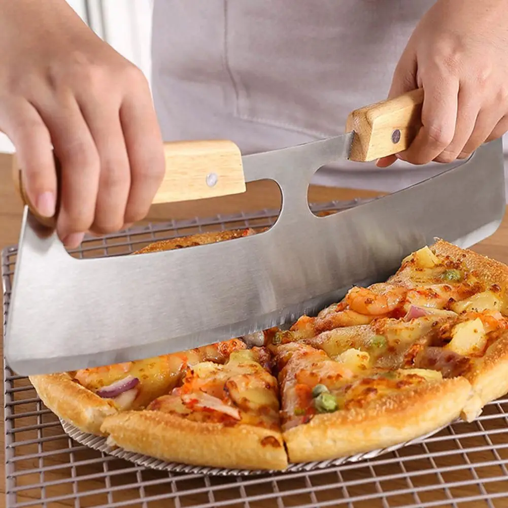 

Pizza Cutter Rocker Blade Sharp Stainless Steel Pizza Cutter Rocker Slicer with Protective Sheath Pizza Oven Accessories