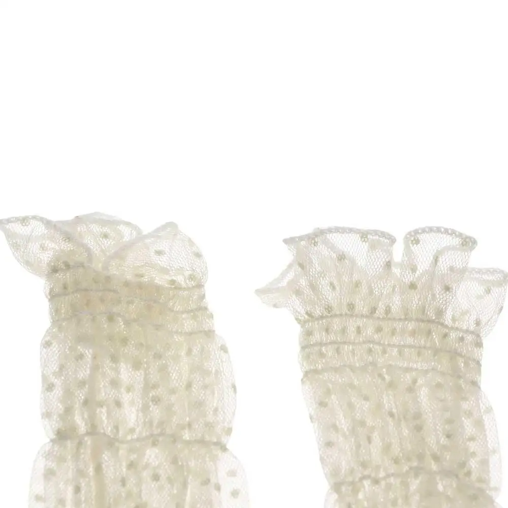 أصفاد معصم شبكية رياضية منقط لركوب الدراجات أكمام أذرع تبريد للنساء على الطراز الكوري بأكمام طويلة للحماية من الشمس وأكمام واقية من الشمس من الدانتيل #2