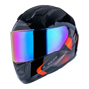 Viseiras ls2 para ff320 stream ff353 rapid ff328 ff800 capacete de motocicleta original substituir lente extra preto irídio prata 10 principais vendas viseira de capacete preta - №8