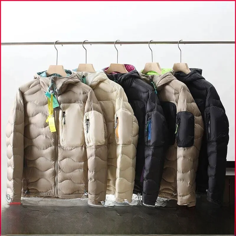 

City Wild 85 White Duck down Puffer Jacket Unisex Bread Toaster Style Durable Nylon Casual Warm Windproof for Couples