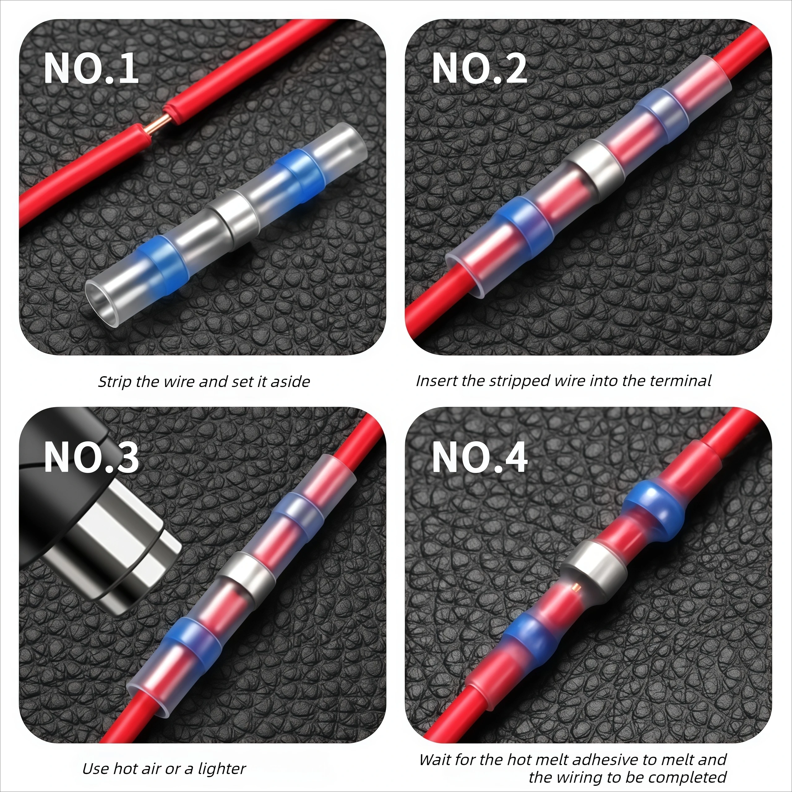 Welding Ring Heat Shrink Terminal, IP67 Waterproof, Electrical Equipment Connection Heat Shrink Tube, Wire Connector Terminal