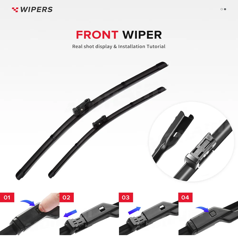 MIDOON Wiper For Skoda Citigo 2011-2021 2012 2013 2014 2015 Wiper Front & Rear Wiper Blades Windscreen Brushes 24