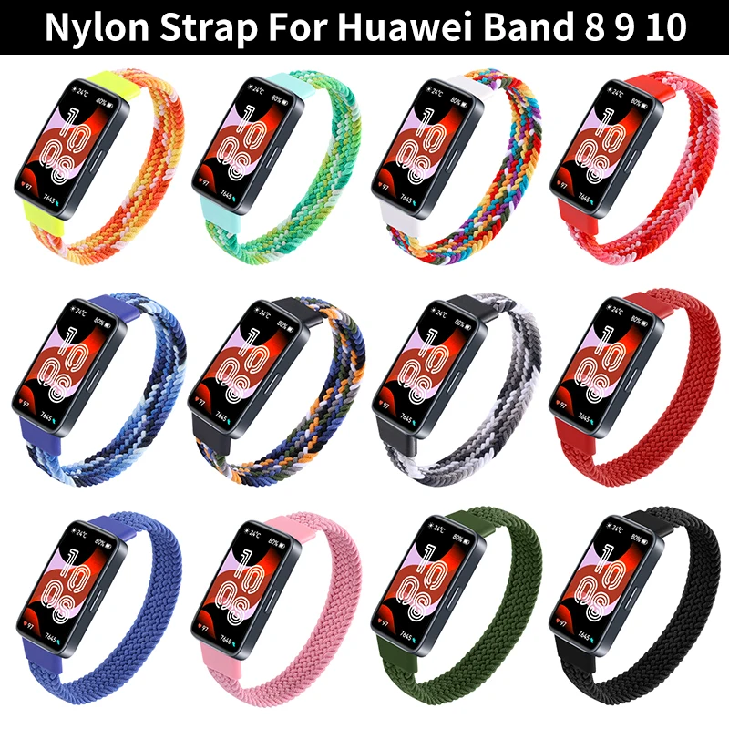 

Elastic Loop Bracelet for Huawei Band 10/8 Strap Nylon Correa for Huawei Band 8 Band for Huawei Watch 8 Straps for Huawei Band 9