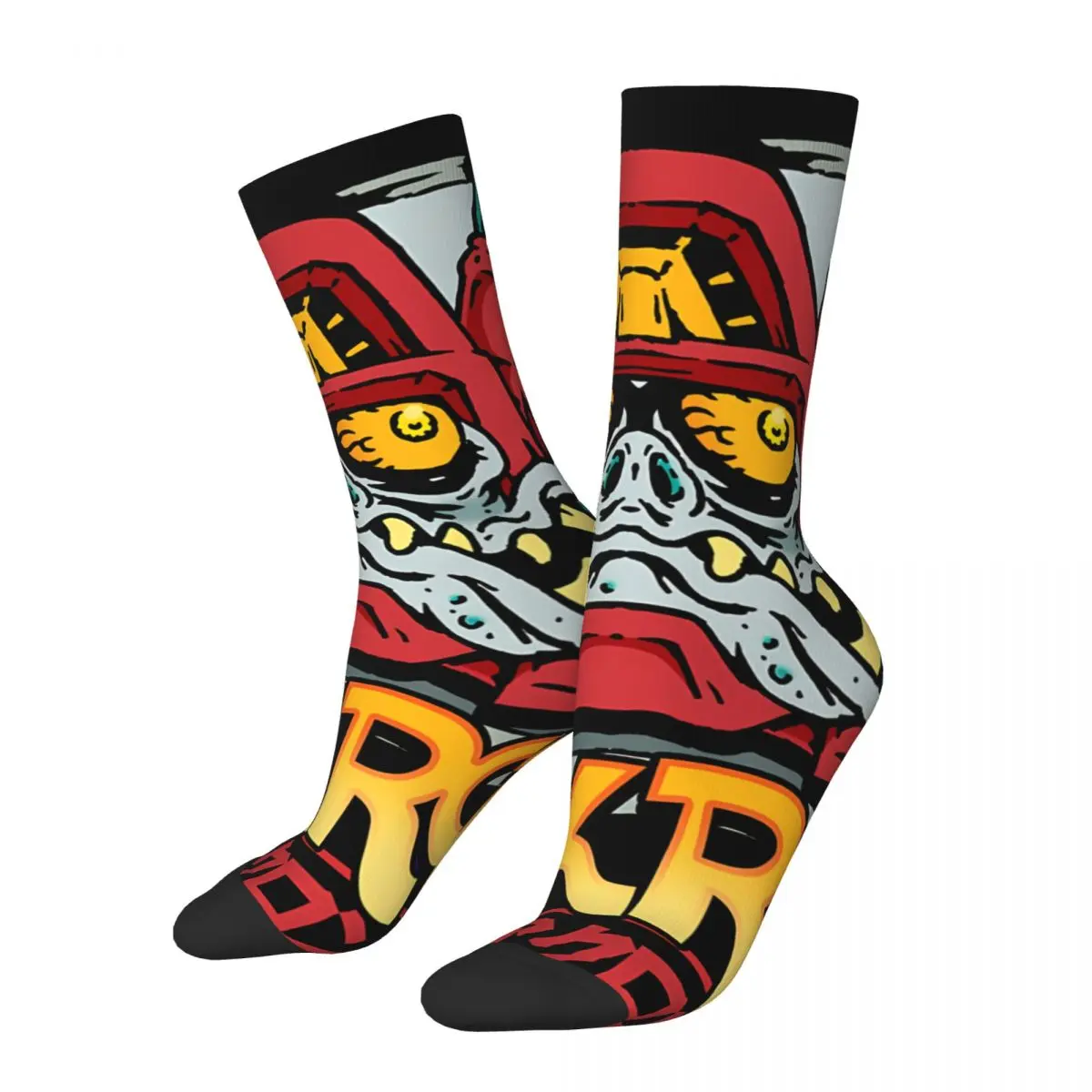 

Funny Crazy Sock for Men DIAKRON Tales of the Rat Fink Cartoon Film Happy Breathable Pattern Printed Boys Crew Sock Casual Gift