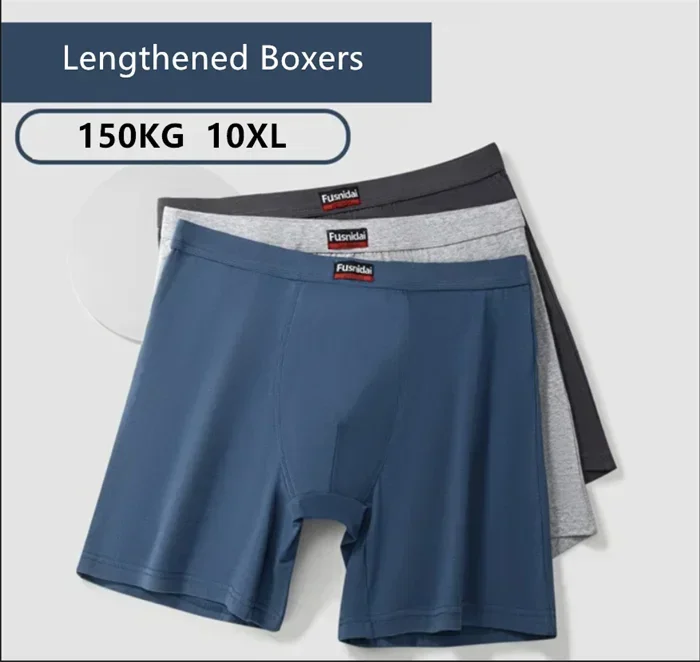 

Men's Cotton Boxer Shorts Plus Size 150KG Heavyweight High Waist Breathable Stretch Sports Underwear Comfortable Boxers Briefs