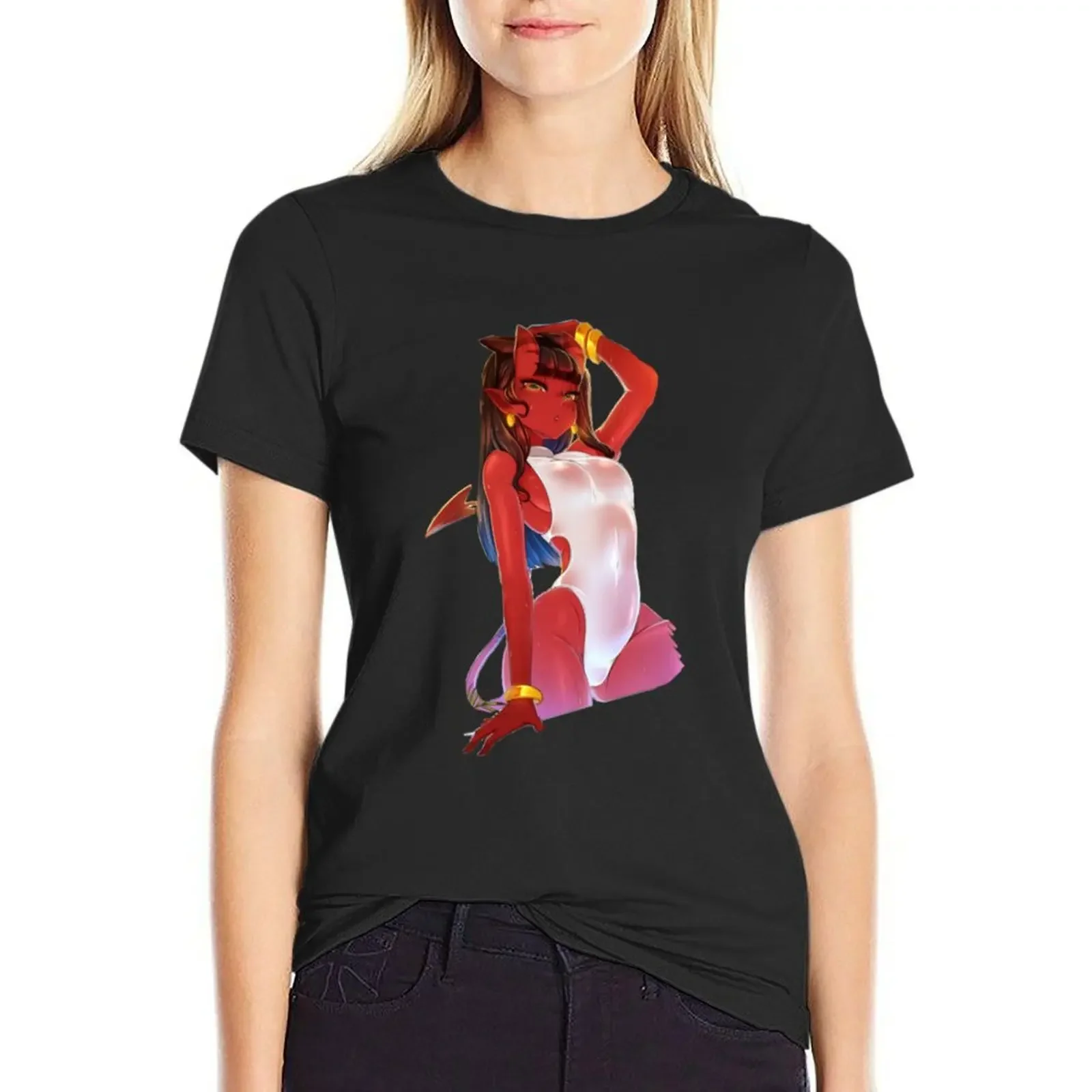

Hot Devil Succubus T-Shirt tees animal print shirt for girls Women tops