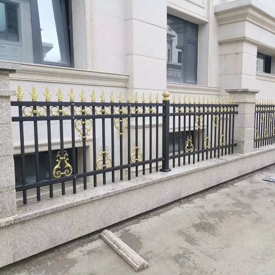 التخصيص حديقة بناء الفن الدرابزين المعدنية سياج المجلفن الصلب/سبائك الألومنيوم في الهواء الطلق ساحة الدرابزين