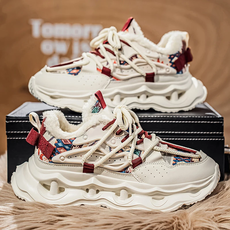 

Men's new outdoor plus size fashion casual youth comfortable winter wear-resistant cotton warm shoe non-slip wear-resistant shoe