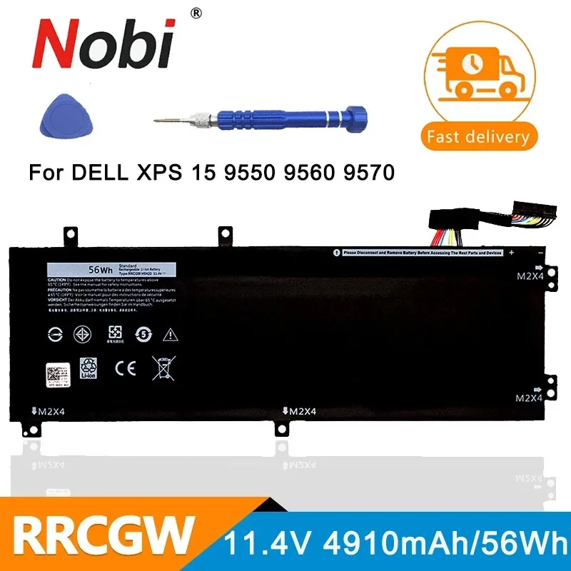 

Аккумулятор NOBI RRCGW для ноутбука Dell XPS 15 9550 9560 9570 Precision 5510 5520 Inspiron 7591 7590 7500 Series M7R96 H5H20