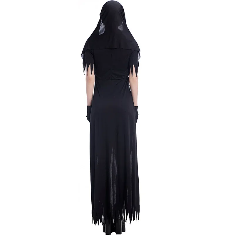 Halloween Cosplay Scary Demon Nun Costume Adult Carnival Party Dress Up Clothing