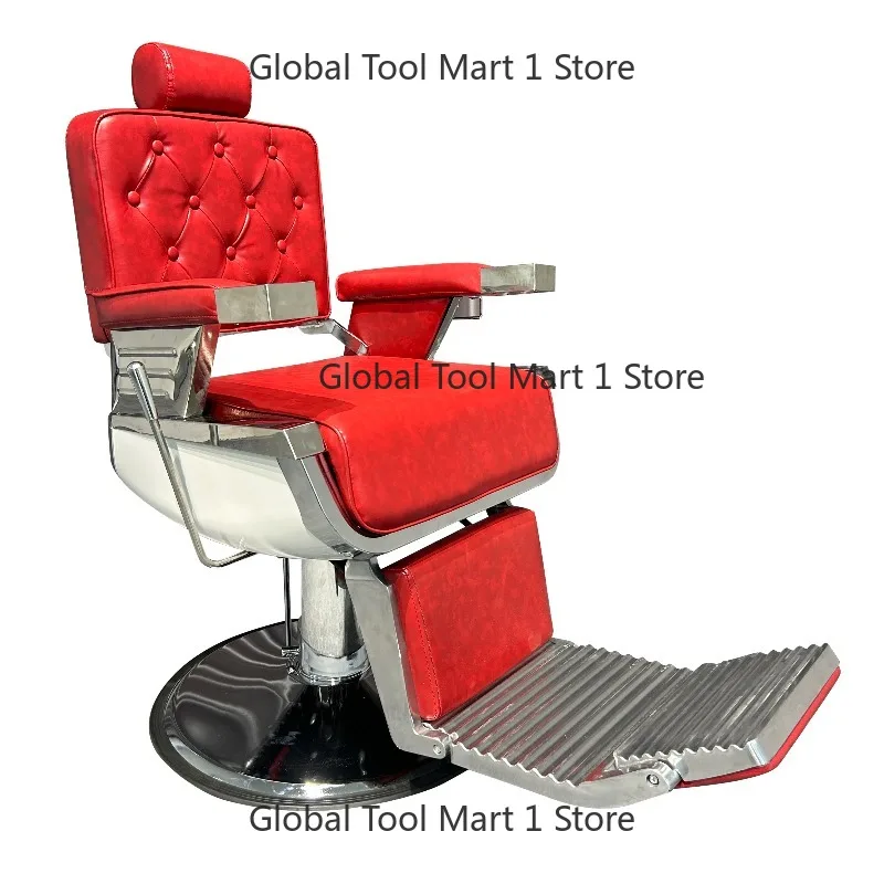 

Vintage Metal & Leather Barber Chair for Hair Salon