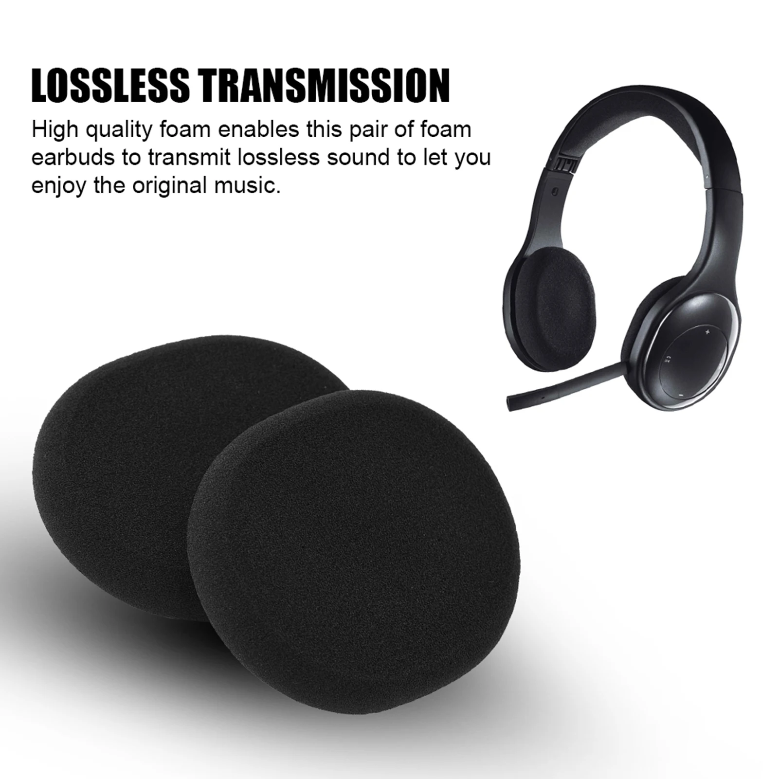 Verlustfreie Transmission schaum Kopfhörer abdeckung bequeme Schaumstoff-Ohrhörer für logitech h800 h150 h110