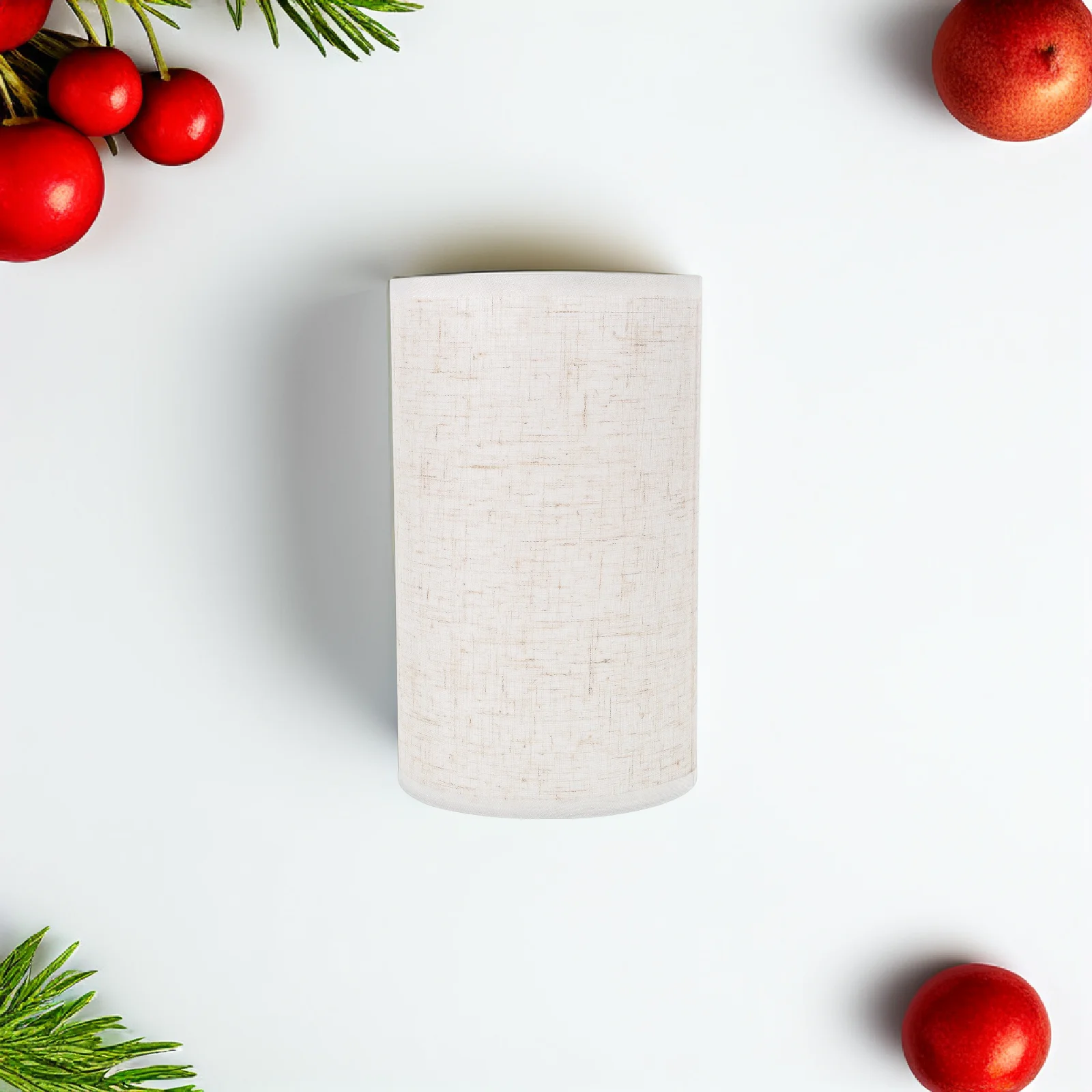 

Fabric Lampshade Convenient Installation Cylinder Shades for Table LED Living Room Small Metal Drum Base Warm Atmosphere