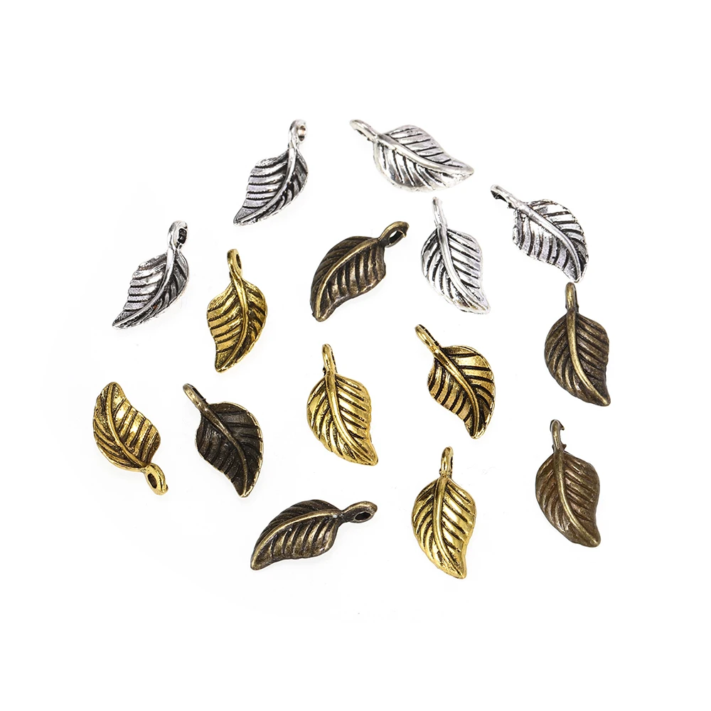 

60 pcs/pack Alloy Leaves Mobile Phone Case Patch Hanging Tabs DIY Alloy Accessories Hair Accessories Metal Leaves
