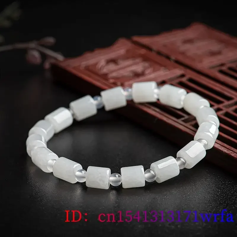 Pulsera de cuentas de Jade Birmano para hombre y mujer, joyería de jadeíta tallada, talismanes, regalos, encanto, Esmeralda, piedra Natural