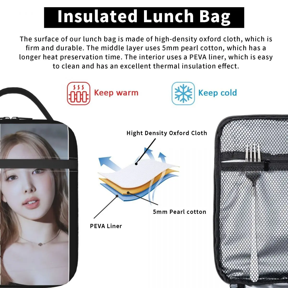 Insulated Lunch Boxes Nayeon Pop Pop Accessories twice idol Food Box Fashion Thermal Cooler Lunch Box For Picnic