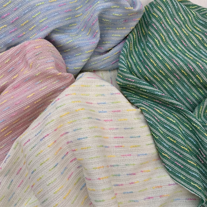 

Colorful Woven Blended Tweed Fabric By The Meter for DIY Dress Clothing Coats Waistcoats Dresses Skirts Bags Sewing Thin Cloth