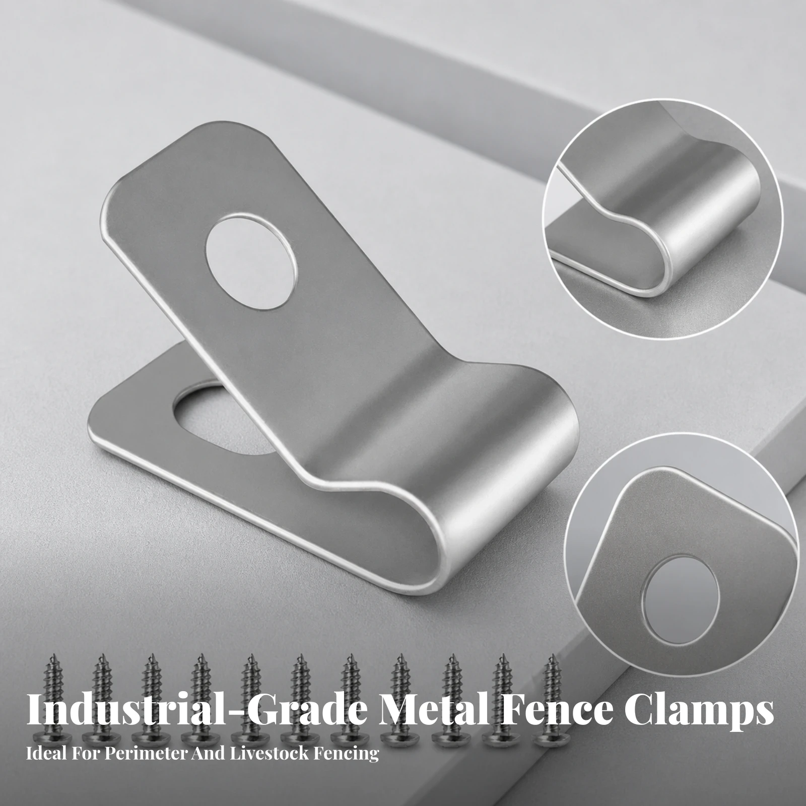 100 Pieces Wire Clips Corrosion Resistant Bent Fence-Wire Mounting Clip Fencing Clips Flexible for DIYers, Garden Enclosures view 4