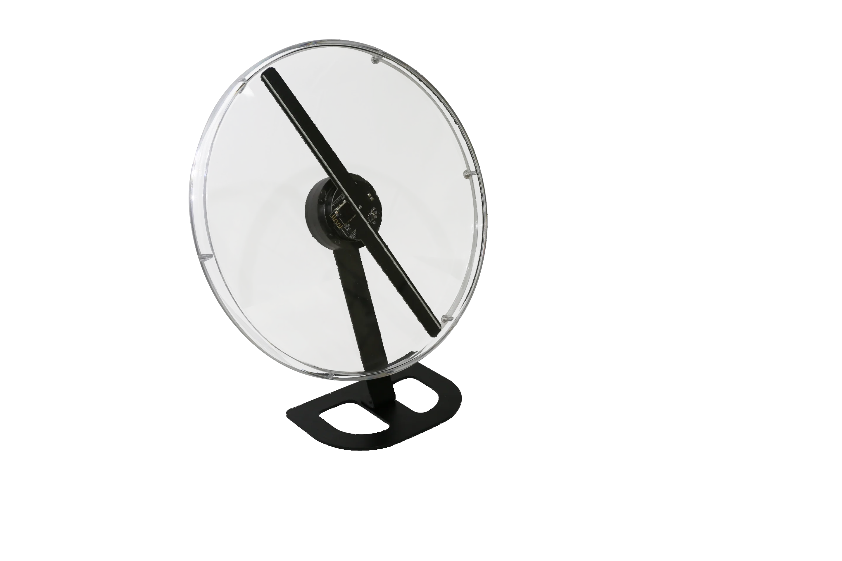 32cm Advertising Machine Desktop Projector Rechargeable Vertical Transparent Screen LED 3D Hologram Fan for Shopping Malls