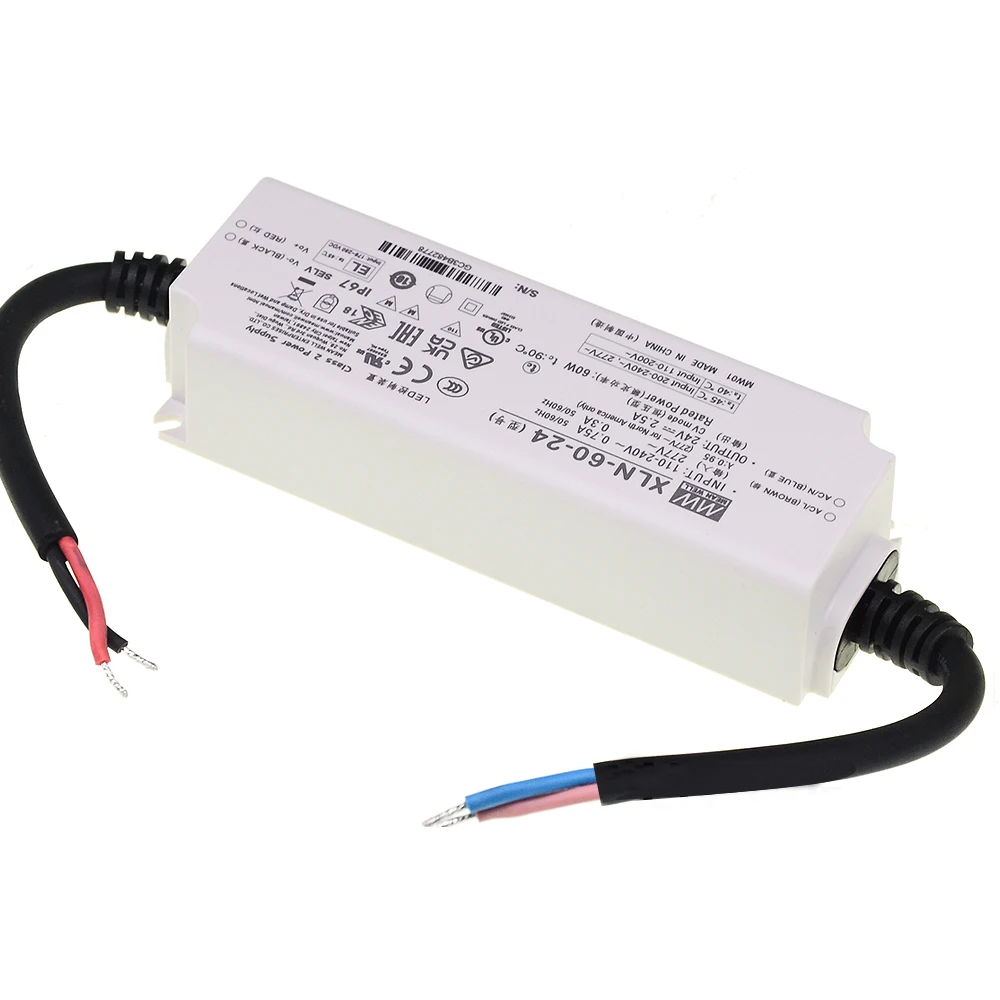 (Meanwell)XLN-25/40/60 -12/24/48/H 시리즈 LED 드라이버 25W 40W 60W 다단계 정전력 및 전압 12V/24V LED 조명용