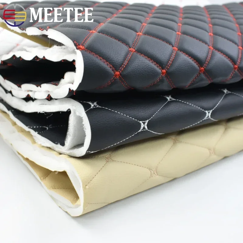 Meetee 45*160 ซม.สังเคราะห์หนังผ้าประดิษฐ์ PVC Leathers สําหรับรถชั้นที่นั่งตกแต่งเบาะหัตถกรรมวัสดุ