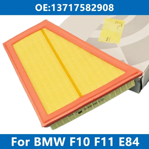 Imagen 1 del producto Elemento limpiador de filtro de aire para automóvil 13717582908 Para BMW F10 F11 E84 520i 523 528i X1 16i 20i Z4 2011-2017 N20 motor de entrada de alto flujo