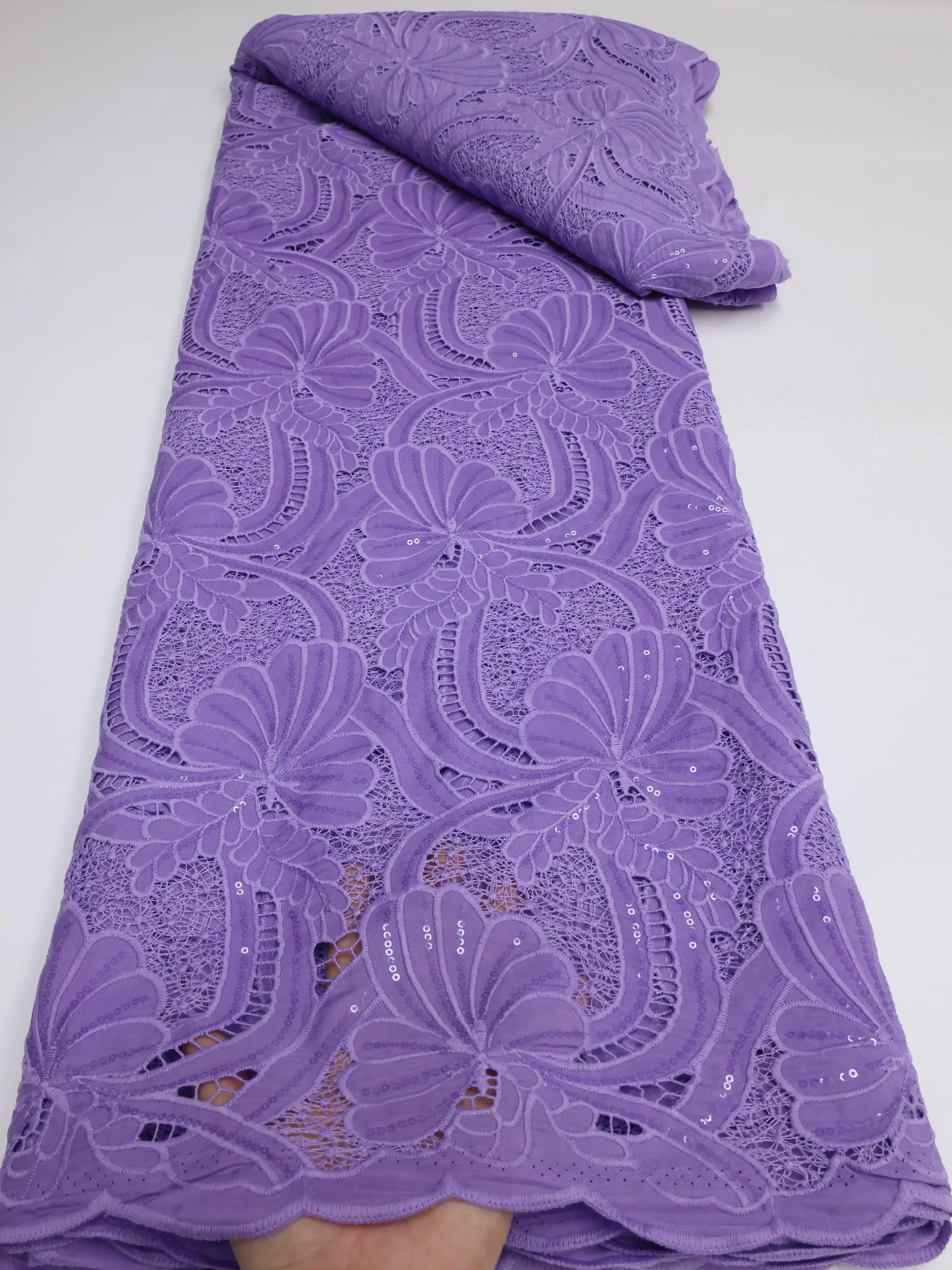 

Golden French African Swiss Lace Fabric Soft Nigerian Guipure Cord Milk Silk Lace Fabric With Stones For Wedding Dress