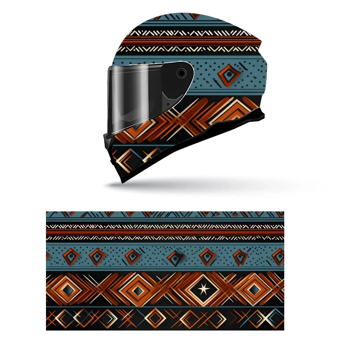 aztec motorcycle helmet Open Face release buckle Premium embossed rubberized chin strap cover for added comfort Machine washable Modular Helmet with an Aztec