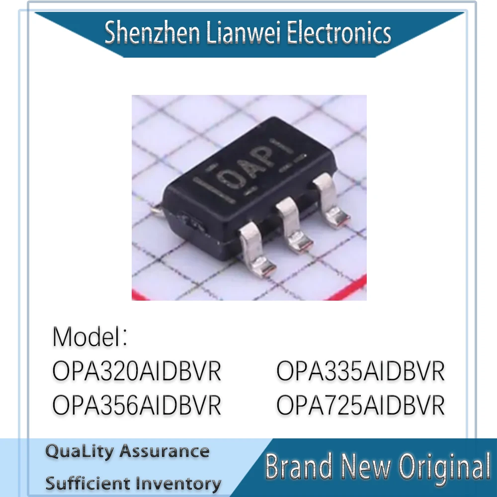 

100% New Original OPA320AIDBVR RAC OPA335AIDBVR OAPI OPA356AIDBVR OAAI OPA725AIDBVR OALI IC Amplifier Chipset SOT-23-5