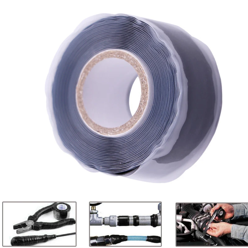 

Waterproof Tape Silicone Rubber Self-adhesive Insulating Repair Tape Multi-purpose Emergency Wire Hose Strong Repairing Tape