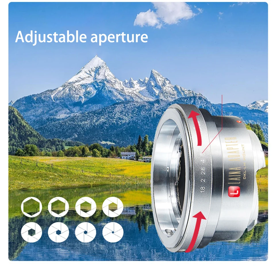 Adaptador LAINA de cobre puro PARA DKL Schneider Voigtlander Retina a montura Leica Techart LM