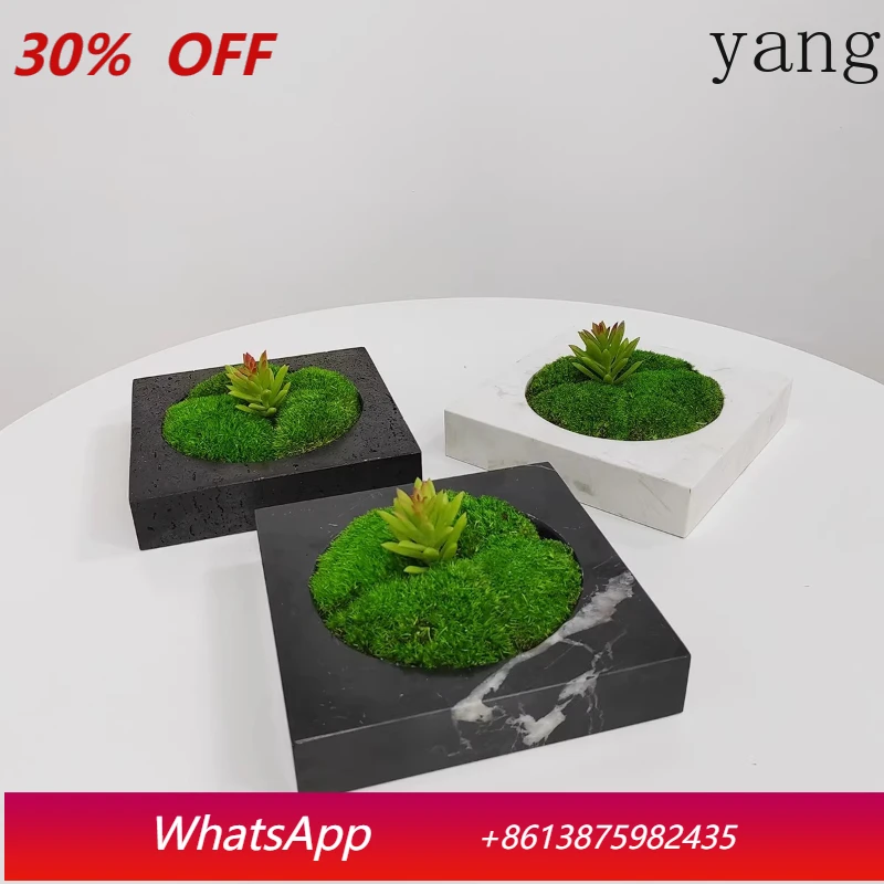 

LH New Chinese Eternal Moss Zen Bonsai Simulation Flower Art Green Plant Jewelry Ornament